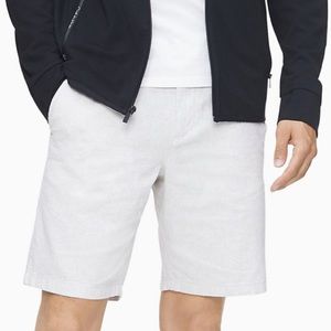 Calvin Klein Solid Linen Cotton Shorts